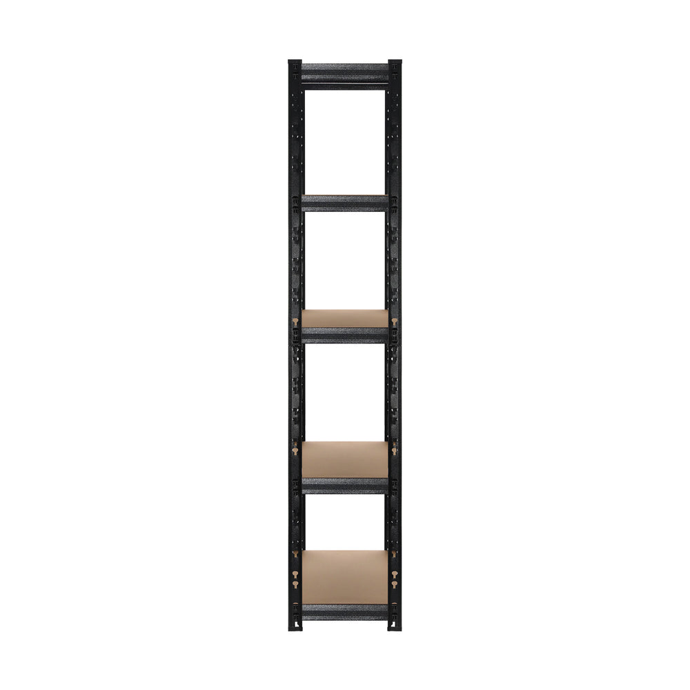 3pcs Warehouse Storage Racks 5-Tier Steel Shelving 1.5m Black
