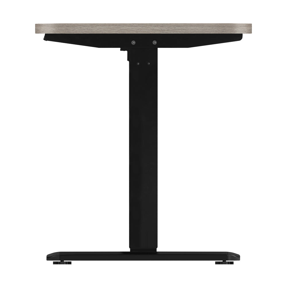 140CM Electric Standing Desk Single Motor Black and Grey Oak