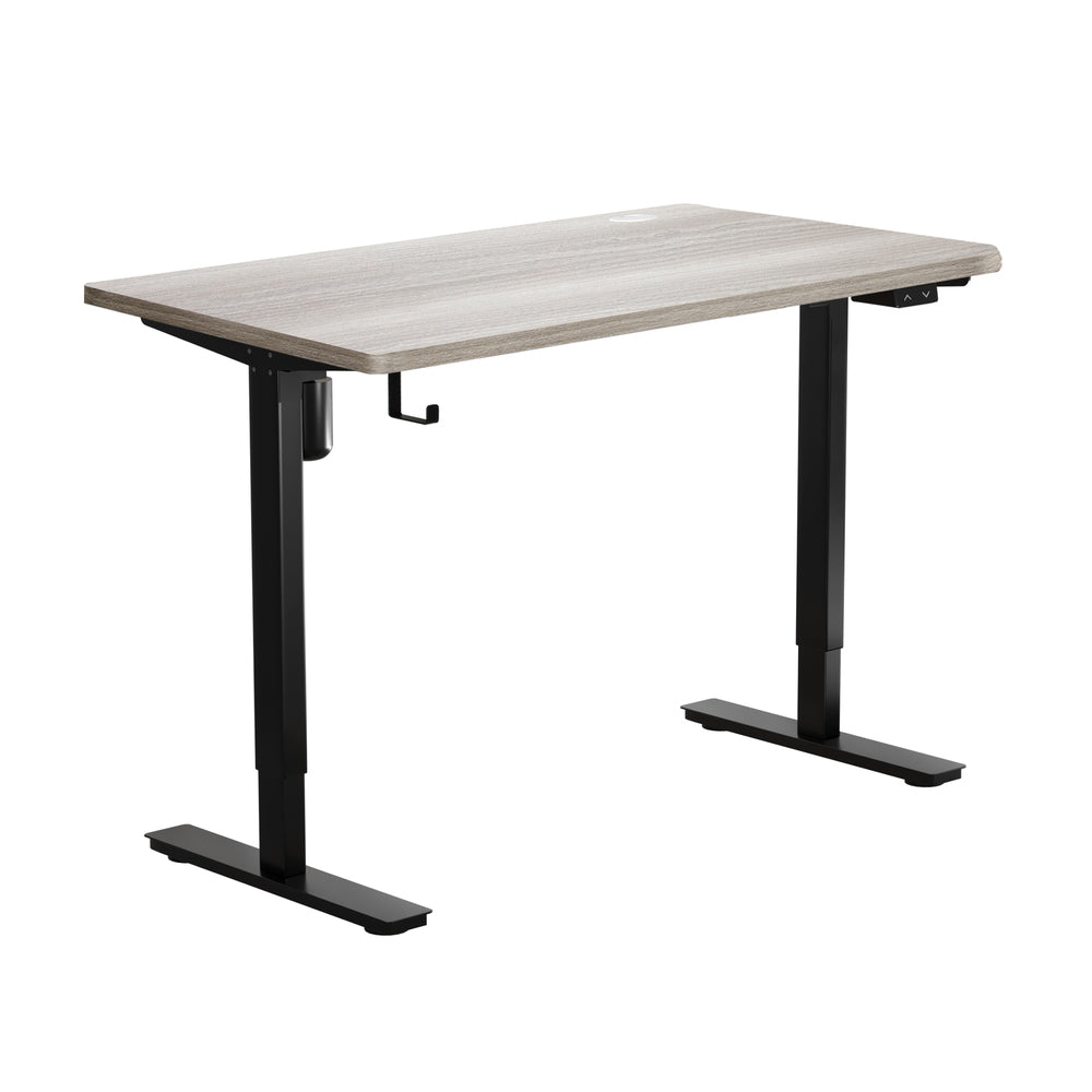 140CM Electric Standing Desk Adjustable Height Black and Grey Oak