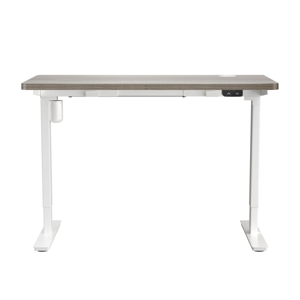 140CM Electric Standing Desk Adjustable Height White and Grey Oak
