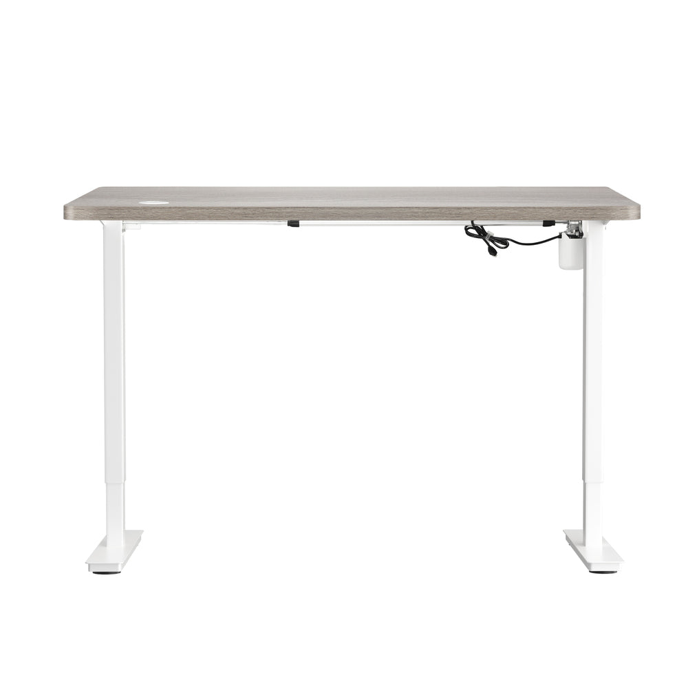 140CM Electric Standing Desk Adjustable Height White and Grey Oak