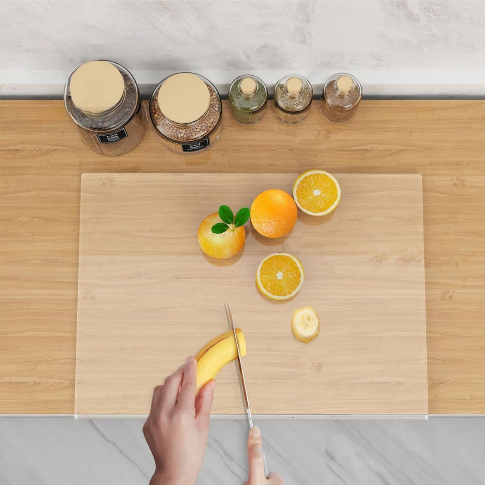 Transparent Acrylic Anti-Slip Cutting Board for Kitchen Counter Protector