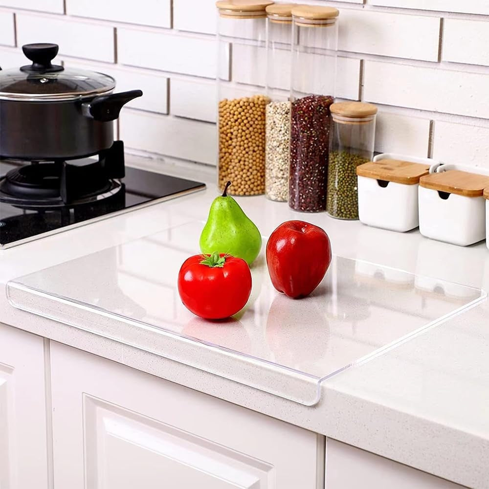 Transparent Acrylic Anti-Slip Cutting Board for Kitchen Counter Protector