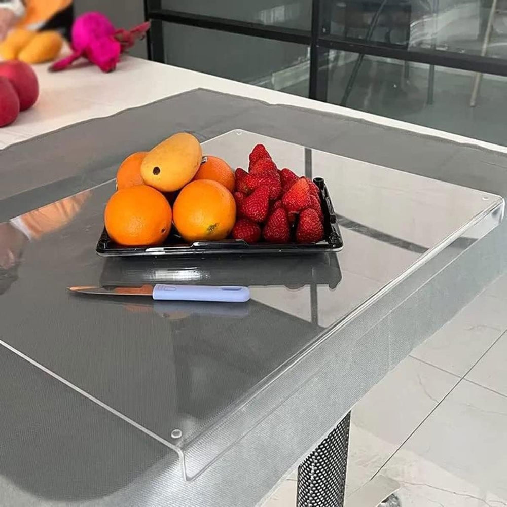 Transparent Acrylic Anti-Slip Cutting Board for Kitchen Counter Protector