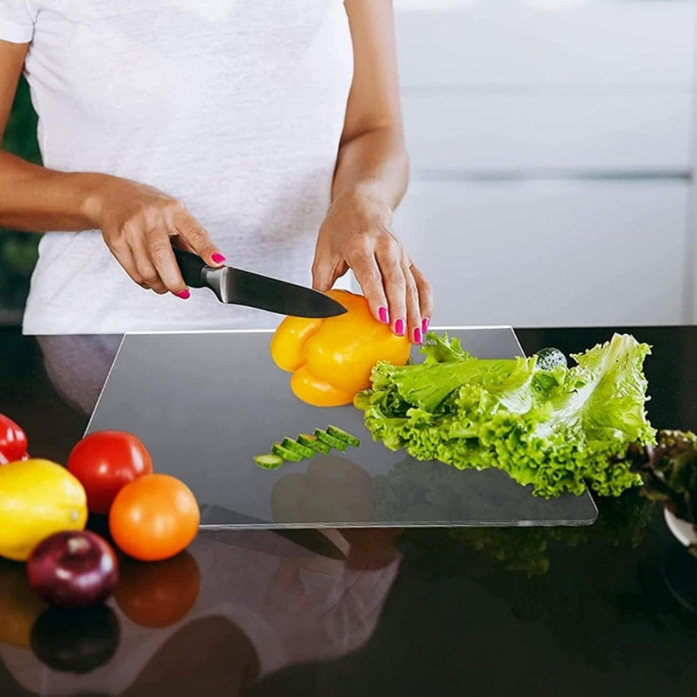 Transparent Acrylic Anti-Slip Cutting Board for Kitchen Counter Protector