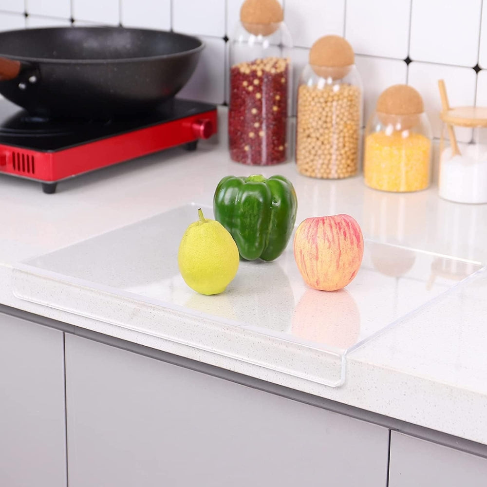 Transparent Acrylic Anti-Slip Cutting Board for Kitchen Counter Protector