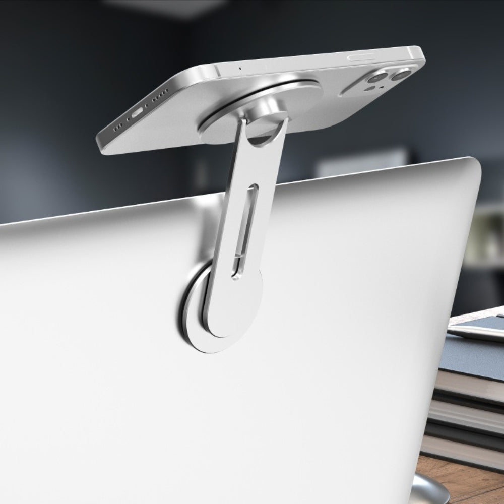 Magnetic Phone Holder Adjustable Swivel Mount for Laptop