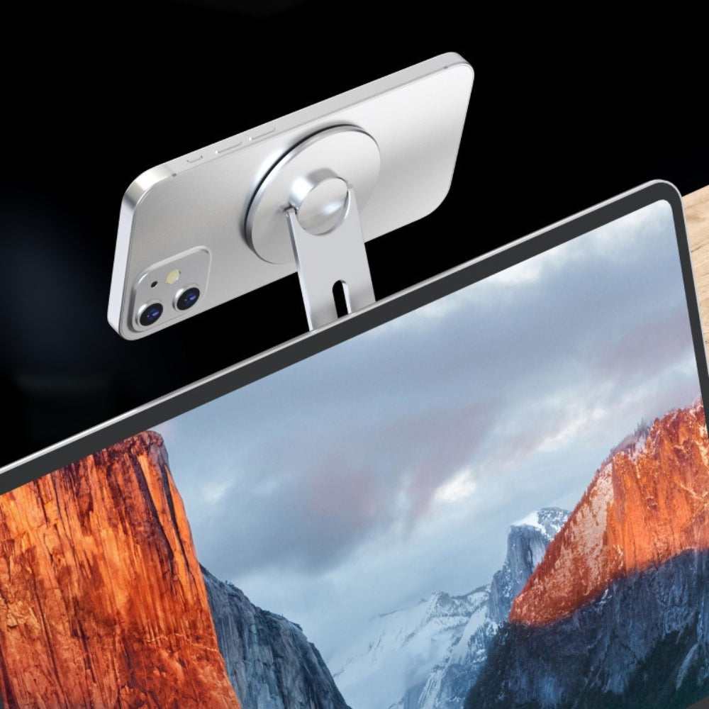 Magnetic Phone Holder Adjustable Swivel Mount for Laptop