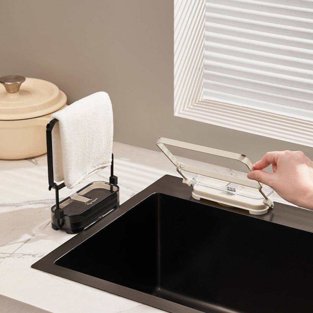 Foldable Kitchen Sink Filter Rack with 50 Filter Bags