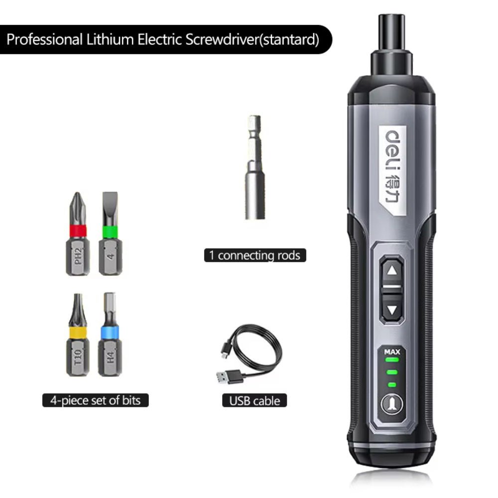 Cordless Rechargeable Electric Screwdriver Set Household Maintenance Repair